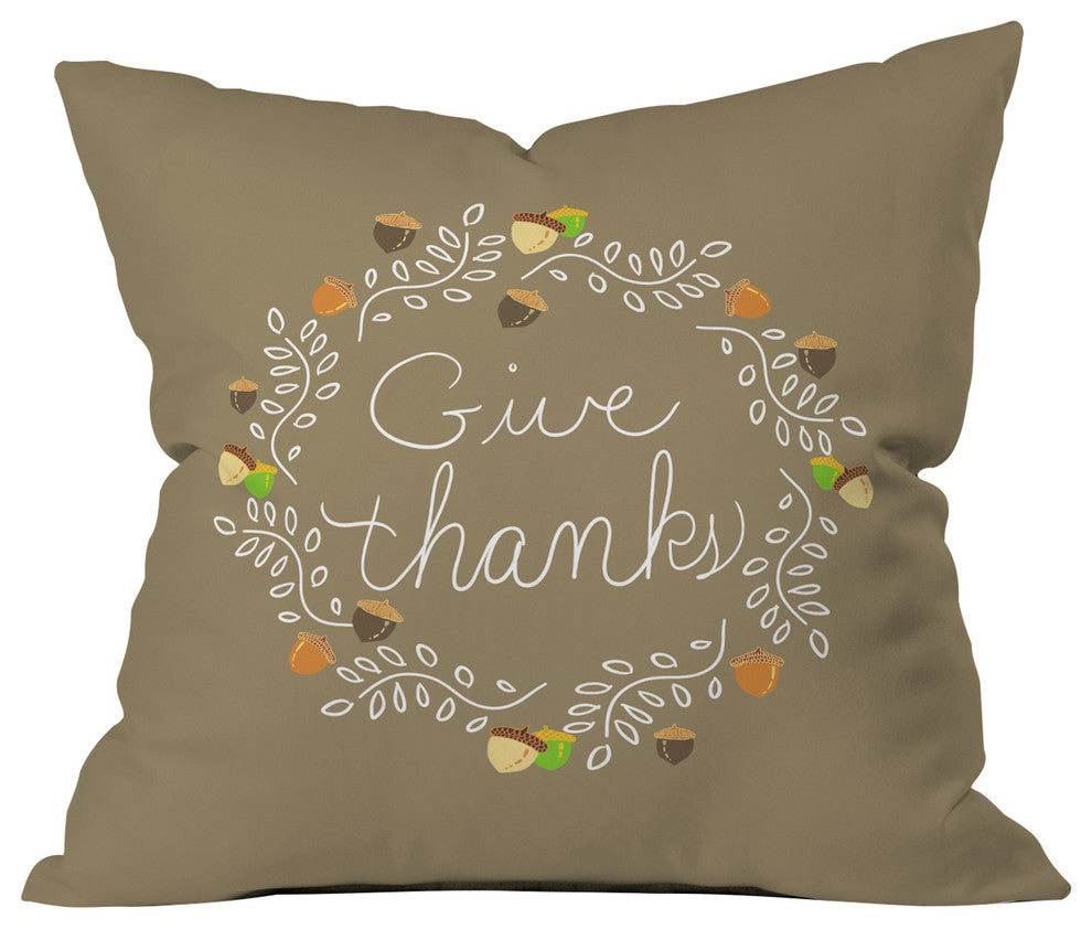 Lisa Argyropoulos Giving Thanks Throw Pillow, 16"x16"