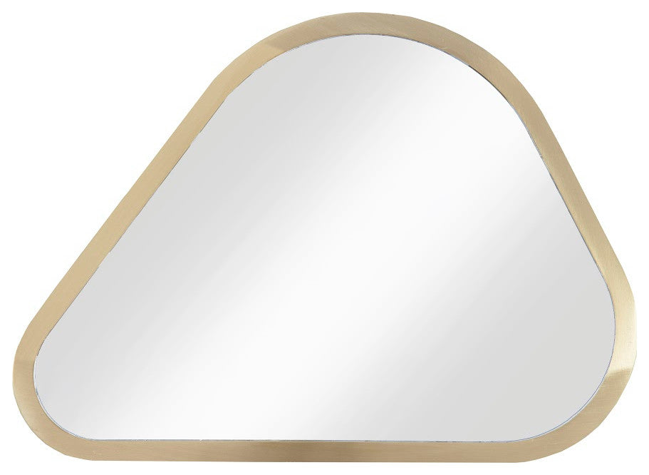 Pebble Mirrors, Set of 4, Brushed Brass