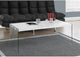 Coffee Table - Glossy White With Tempered Glass