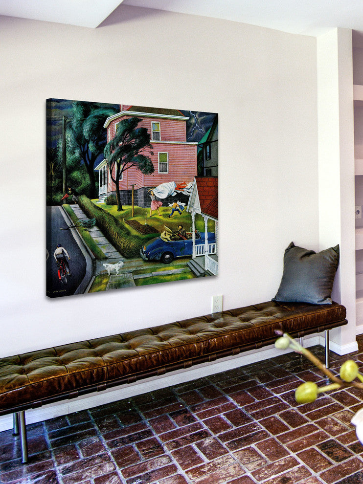 "Spring Storm Blowing In" Painting Print on Canvas by John Falter