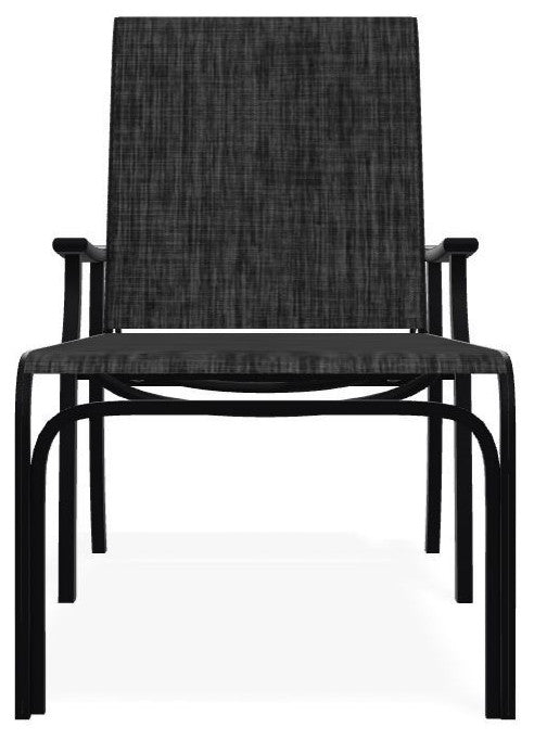 St. Catherine Sling 4-Position Outdoor Chaise Lounge, Augustine Shadow/Black