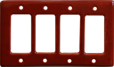 Teracotta Talavera Quadruple Decora Switch Plate