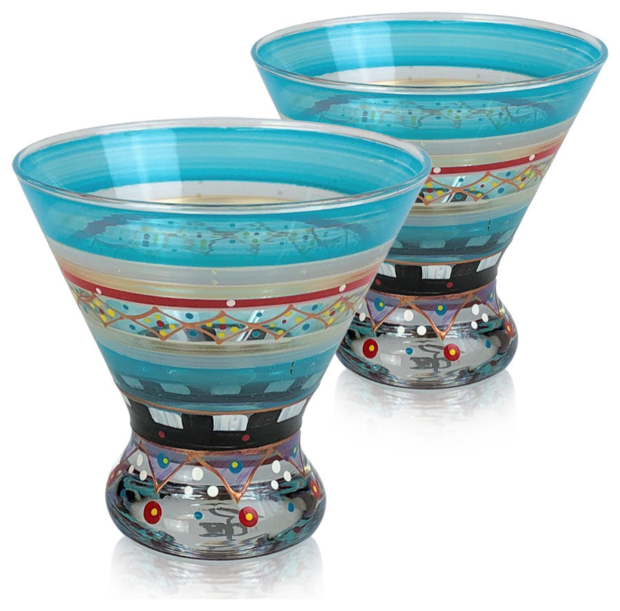 Mosaic Carnival Cosmos Glasses, Set of 2