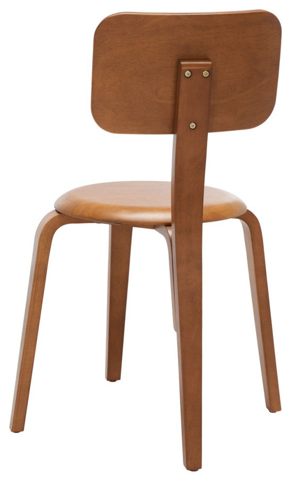 Safavieh Luella Stackable Dining Chair, Walnut