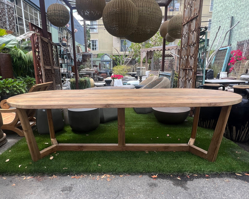 Oval Teak Outdoor Dining Table