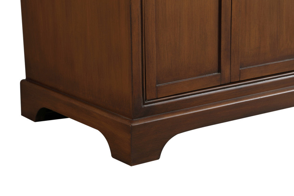 Home Living 60" Double Bathroom Vanity Set, Teak