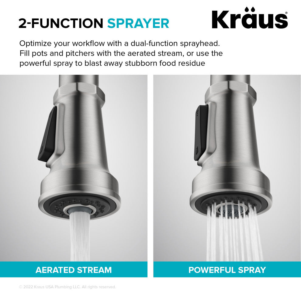 Sellette Pull-Down Kitchen Faucet, Spot Free Stainless Steel, Model Kpf-4102sfs