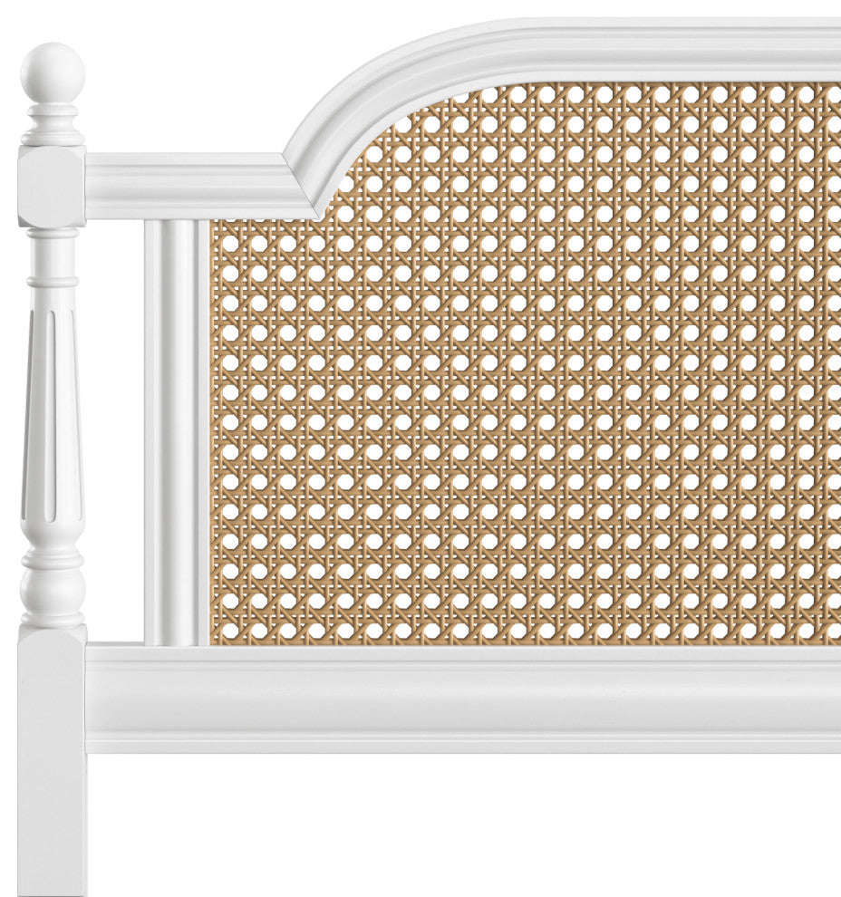 Melanie Wood and Cane Headboard, King