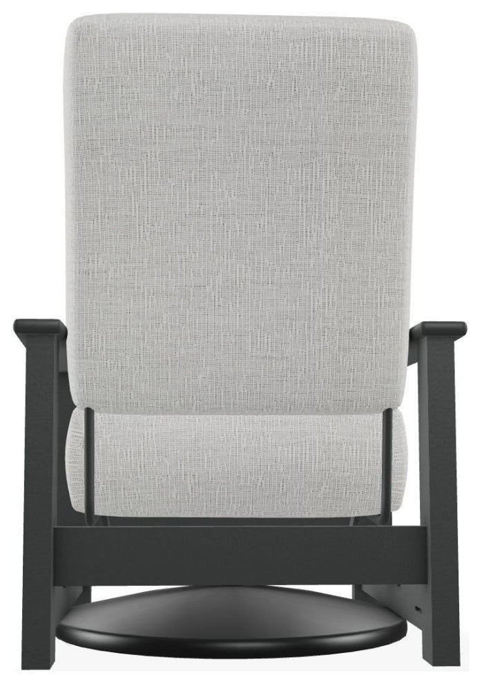 Leeward Deep Seat Outdoor Hidden Swivel Rocker, Grasscloth Cloud/Graphite