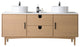 Newton Bath Vanity, Whitewash Oak, 72", Double Sink, Freestanding