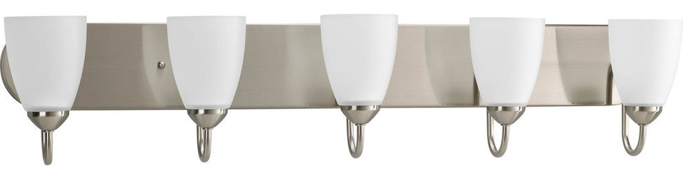Progress Lighting 5-100W Medium Bath Bracket, Brushed Nickel