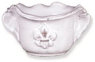 Fleur-de-Lis 2-Handled Bowls, Set of 4