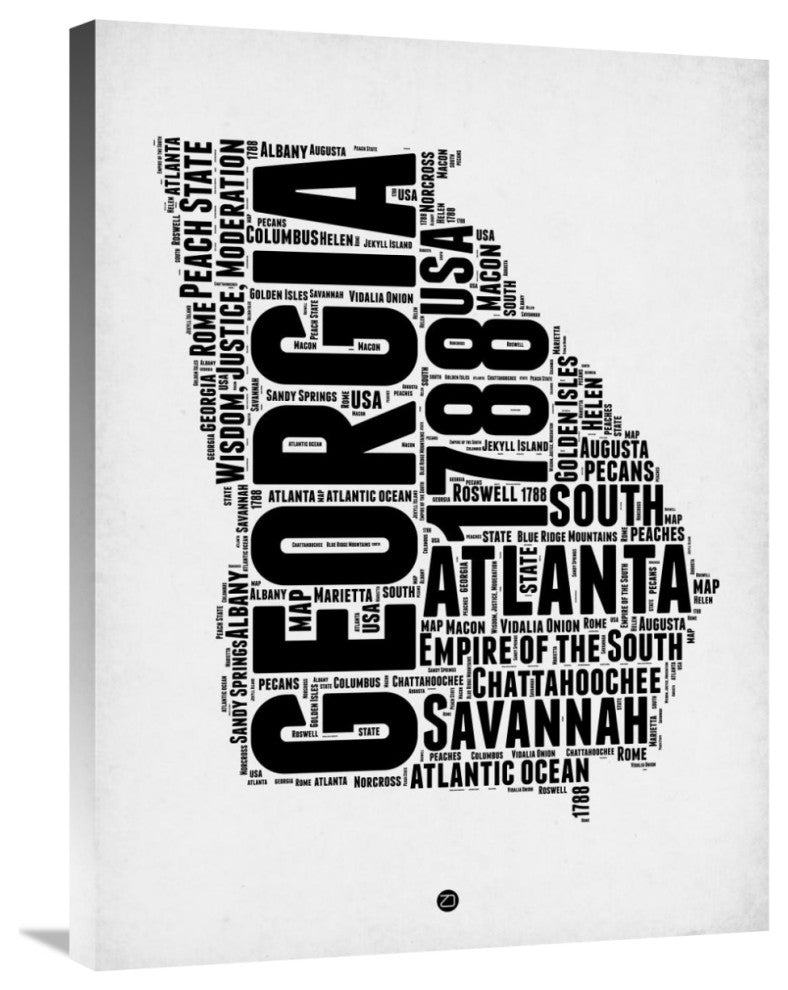 "Georgia Word Cloud 2" Fine Art Print