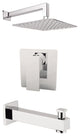 Aquamoon Milan 8" Showerhead, Spout With Wall Arm, Chrome