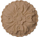 2 3/4"W x 2 3/4"H x 1/2"P Kent Rosette, Rubberwood