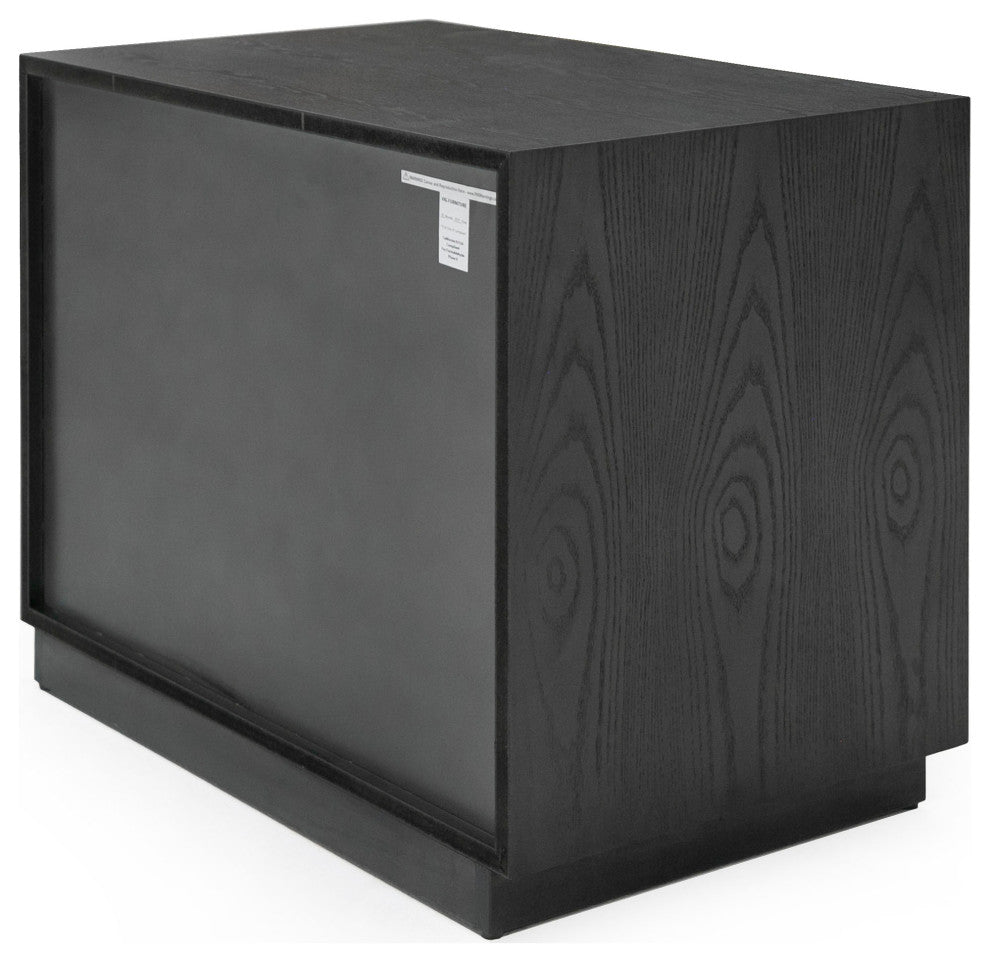 Modrest Manhattan- Contemporary Grey and Gold Nightstand