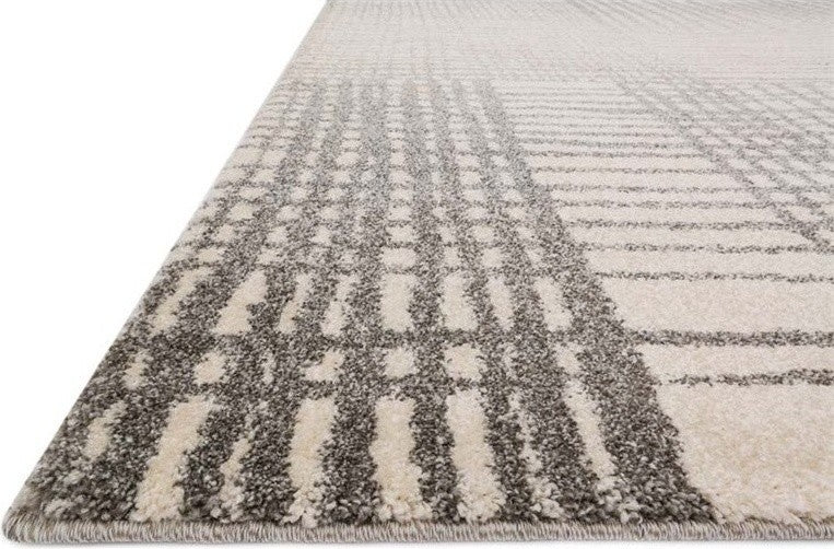 Easy Care, Stain/Fade Resistant Emory Area Rug, Ivory and Gray, 5'3"x7'7"