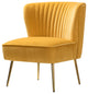 Velvet Accent Dining Chair, Mustard