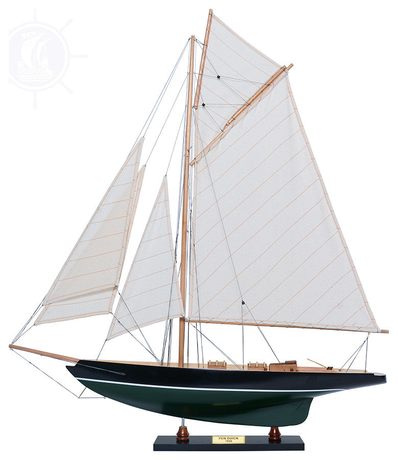 Pen Duick Painted Wooden model sailing boat