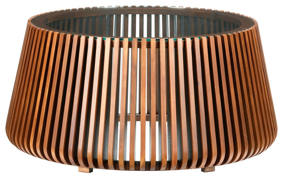 Bungalow Acacia Coffee Table, Honey Brown