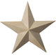 6 1/2"W x 6 1/2"H x 1"P Galveston Star Rosette, Rubberwood