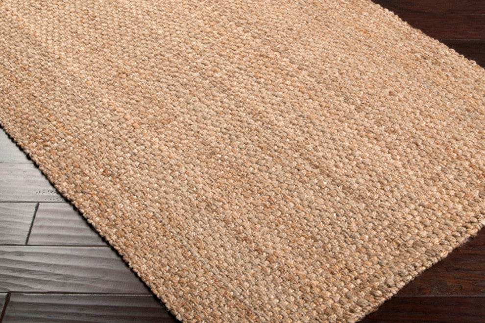 Surya Jute Woven JS-2 Natural Fiber Area Rug, Wheat, 5' x 8' Rectangle