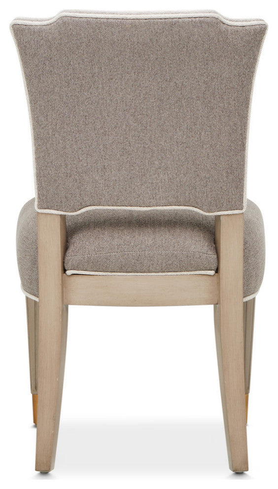 St. Charles Chenille Vanity Chair, Dove Gray