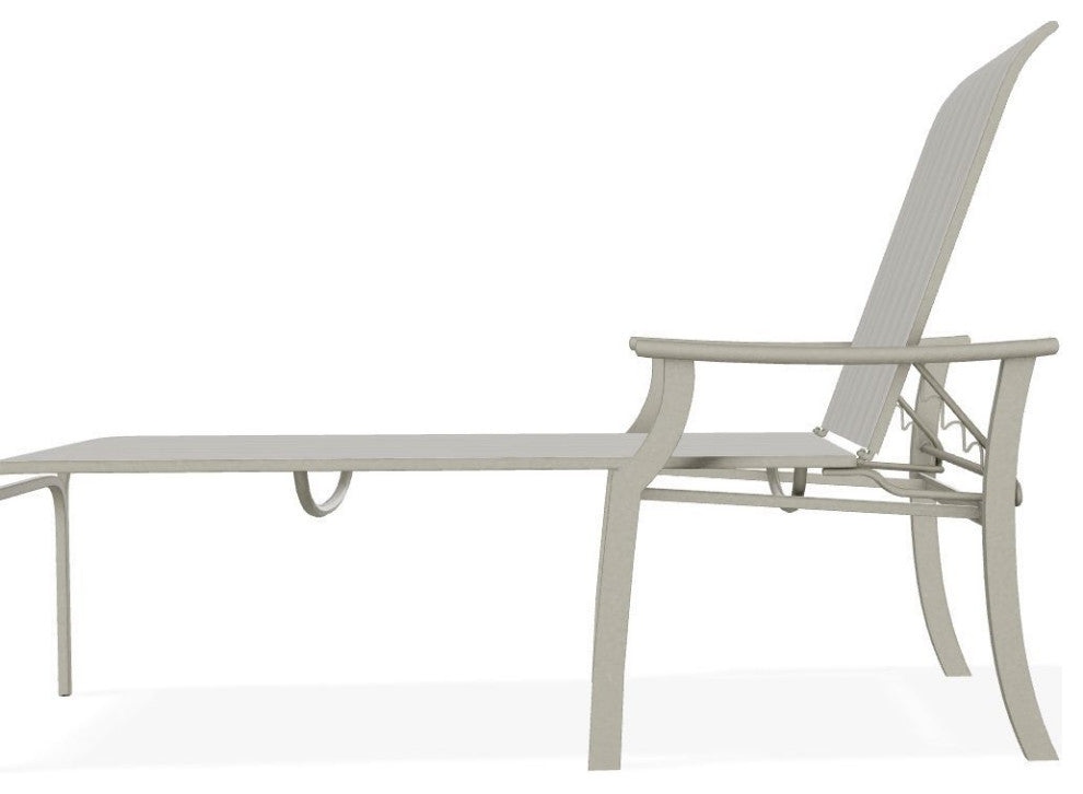 St. Catherine Sling 4-Position Outdoor Chaise Lounge, Harbor/Storm