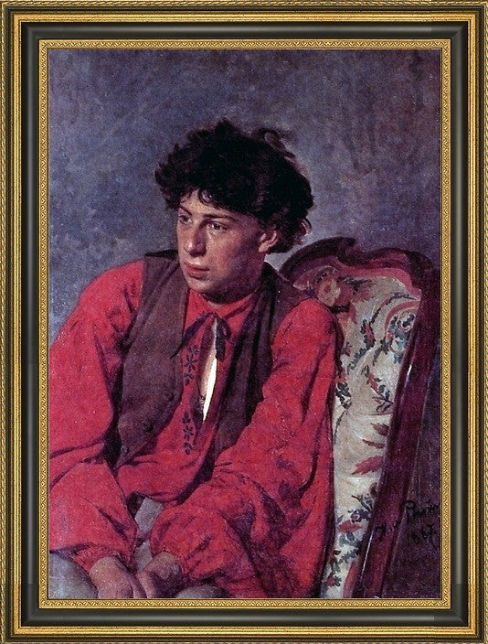 Ilia Efimovich Repin Portrait of V. E. Repin, the Artist's brotherPrint, 18"x27"