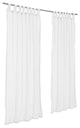 Snow Sheer Sunbrella Outdoor Single-Panel Curtain With Tabs, 96"x50"