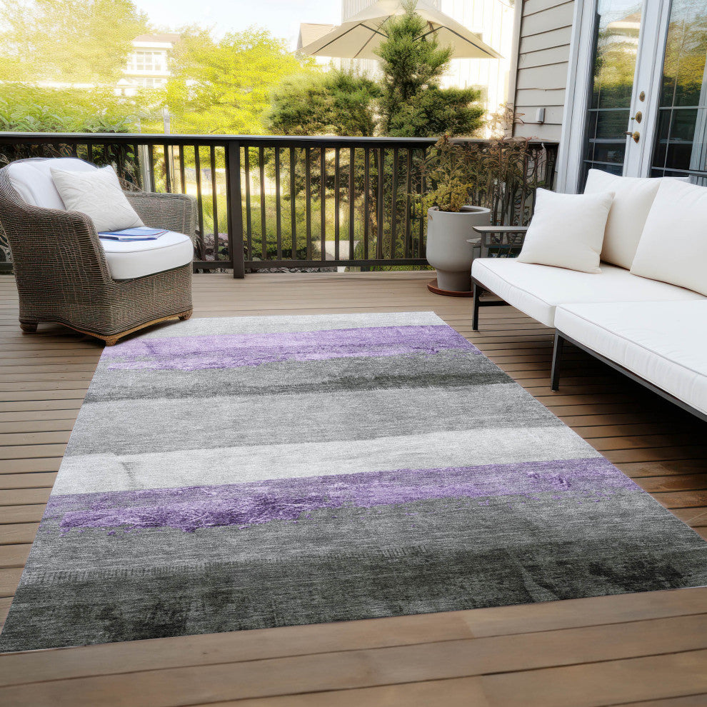 Machine Washable Indoor/Outdoor Chantille ACN1883 Violet 2'6" x 3'10" Rug