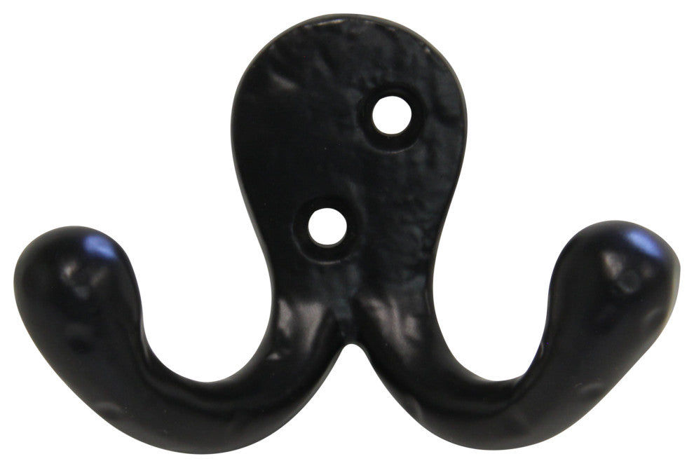 RCH Decorative Iron Wall Hook, 1.3 Inch, Various Finishes, Black, 1.3 Inch