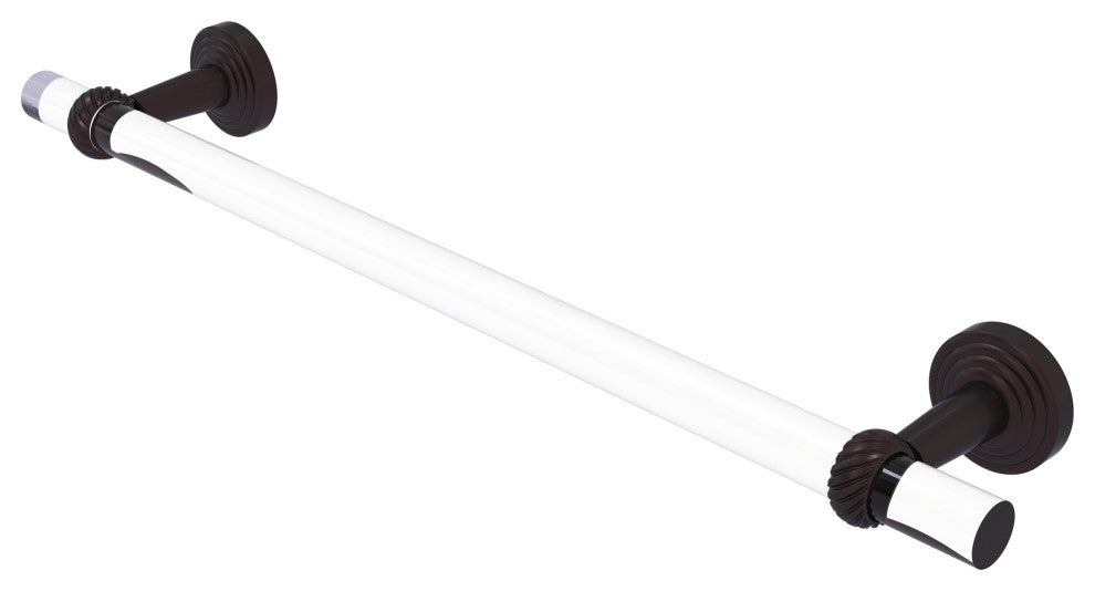 Pacific Beach 30" Towel Bar with Twisted Accents, Antique Bronze