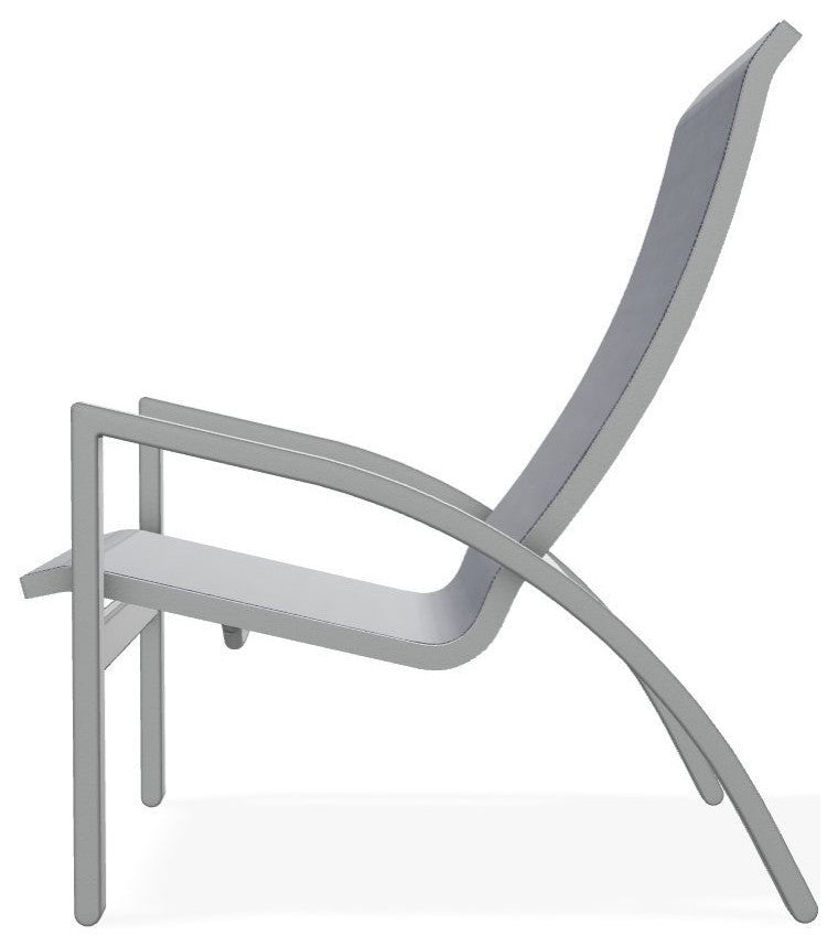 Kendall Sling Stackable Outdoor Lounge Chair, Augustine Denim/Graphite