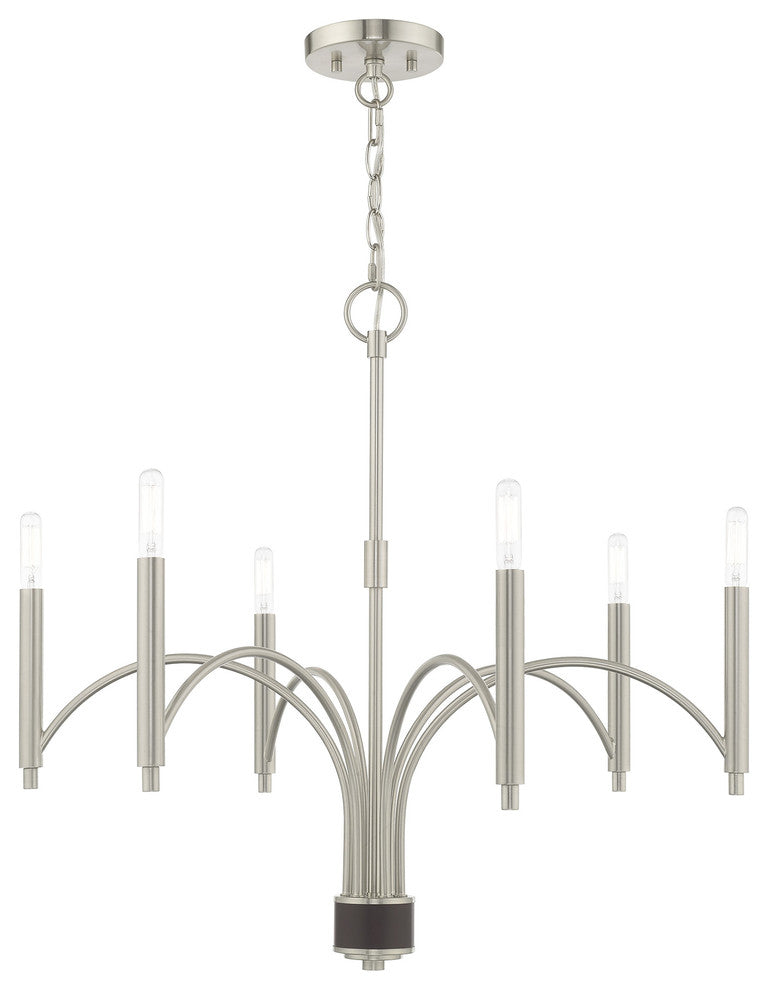 Livex Lighting Brushed Nickel 6-Light Chandelier