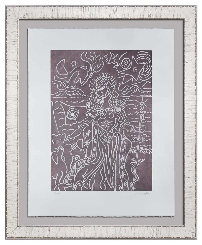Andre Masson Original Hand Signed Etching, 1978, Circe, Framed