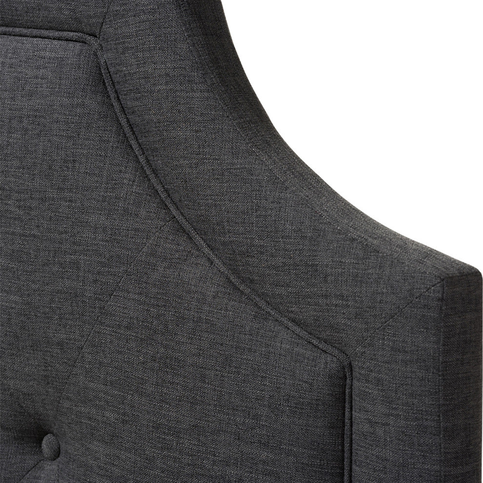 Mars Modern Dark Gray Fabric Queen Size Headboard