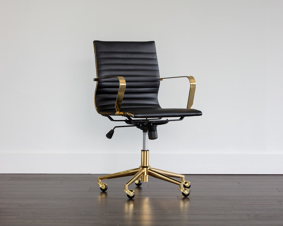 Jessica Office Chair, Gold, Black