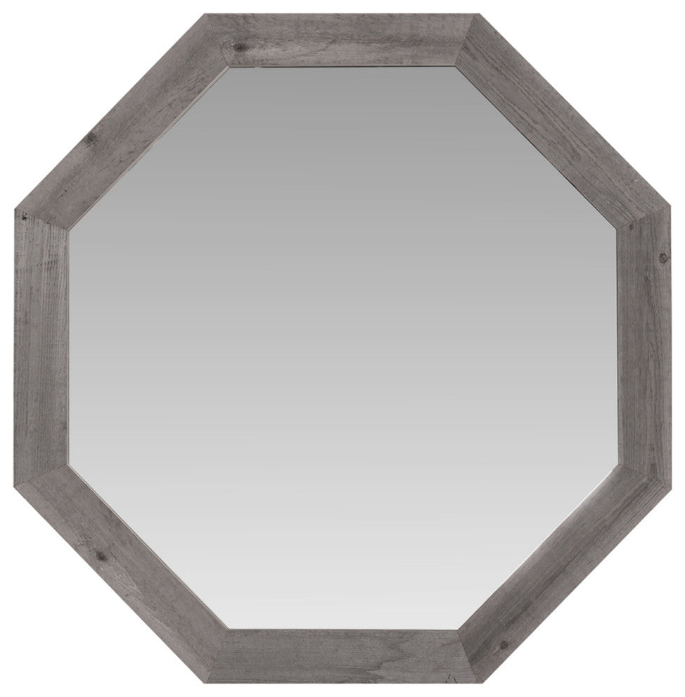 Octagon Barnwood Mirror 36"