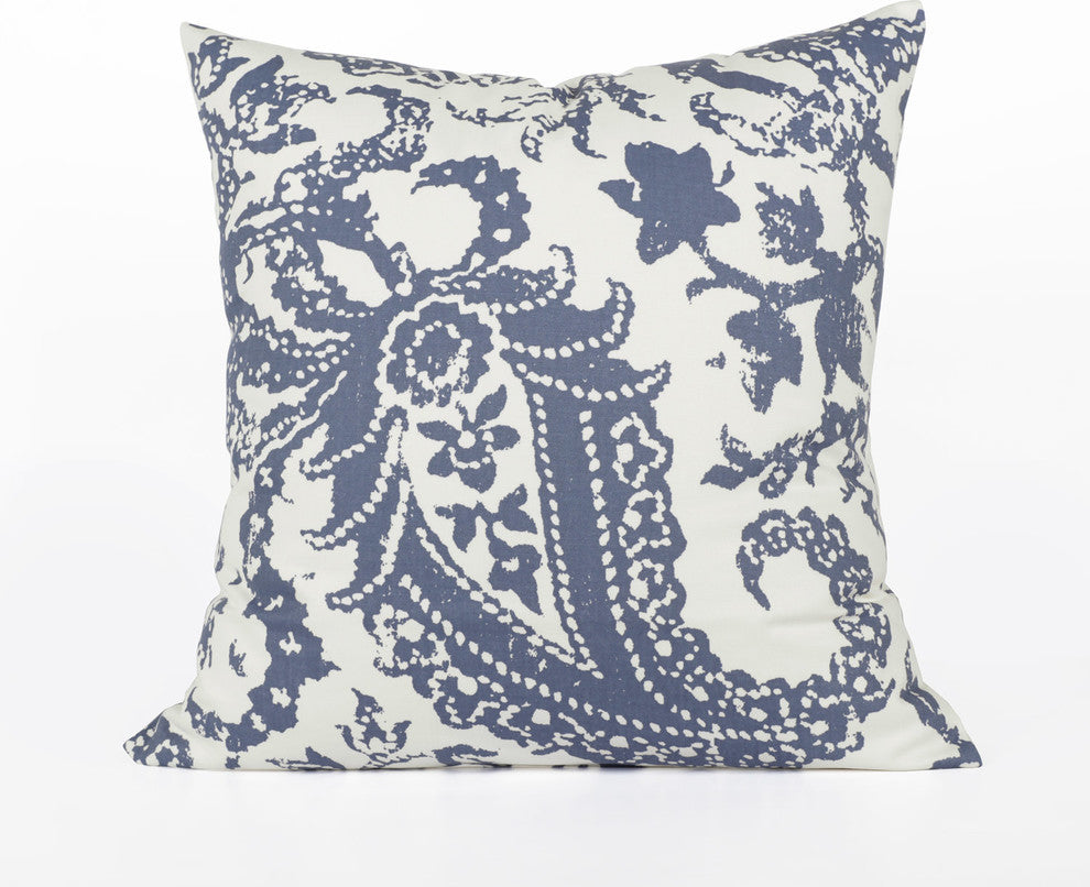 Edina Printed Cotton Cushion Cover, Set of 2, Blue