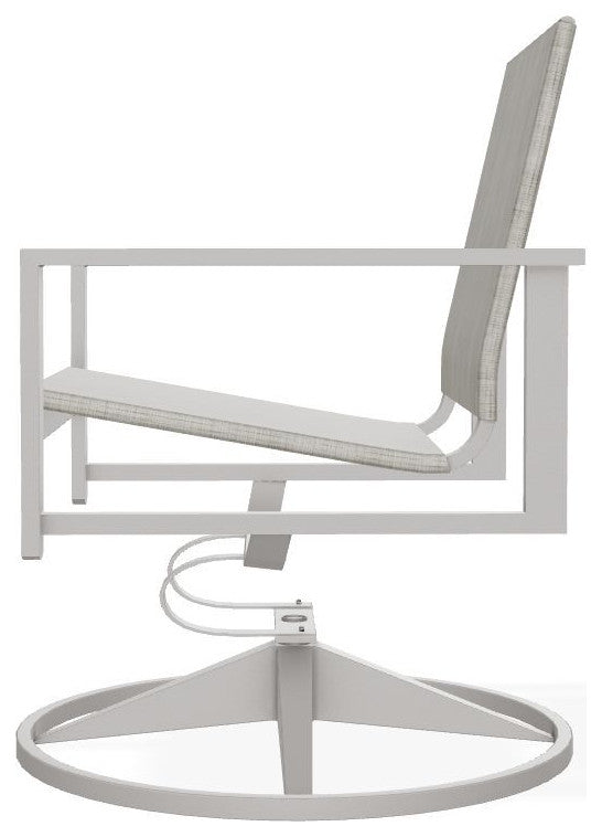 Tribeca Sling Outdoor Swivel Rocker, Smoke/Warm Gray