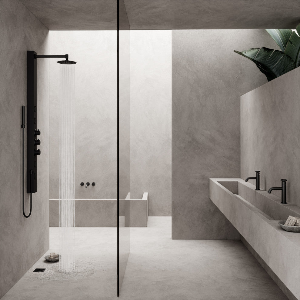 VIGO Elan Linear Shower Drain, Matte Black, 4"