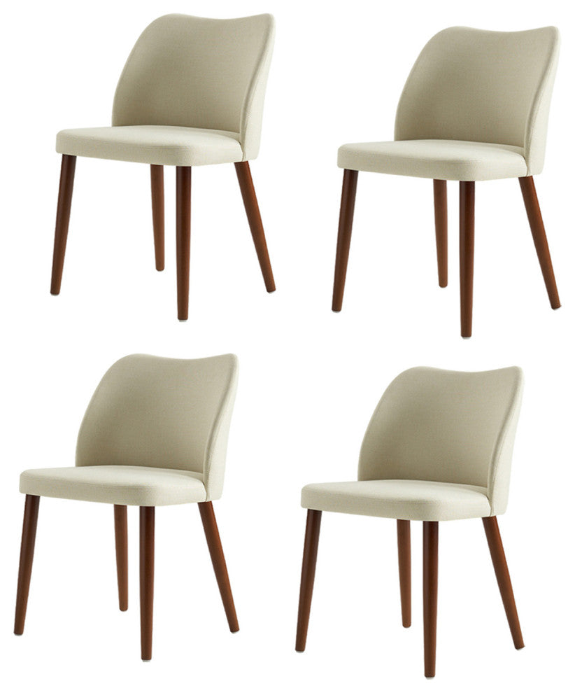 Modern Polyester Upholstered Dining Chair Set of 4, Ivy