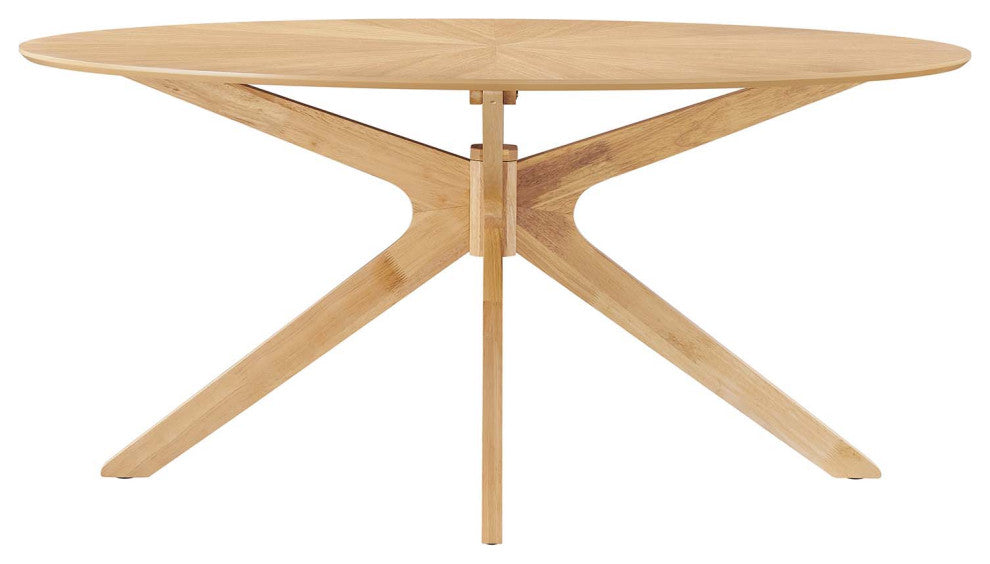 Crossroads 63" Oval Wood Dining Table - Oak