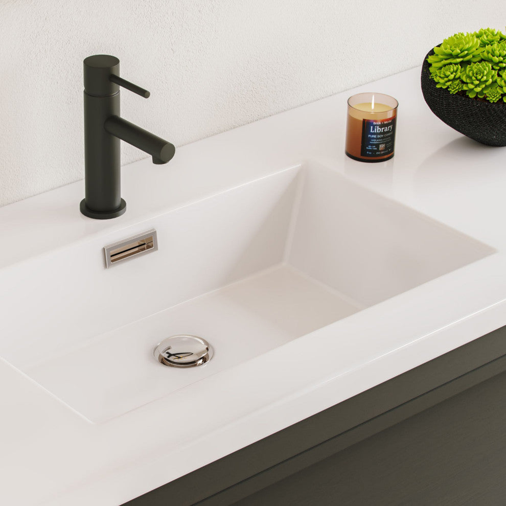 The Shiloh Bathroom Vanity, Charcoal Oak, 48", Single Sink, Freestanding