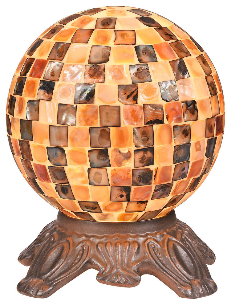 CHLOE-Lighting SHELLEY Mosaic 1-Light Dark Bronze Accent Lamp 8" Wide
