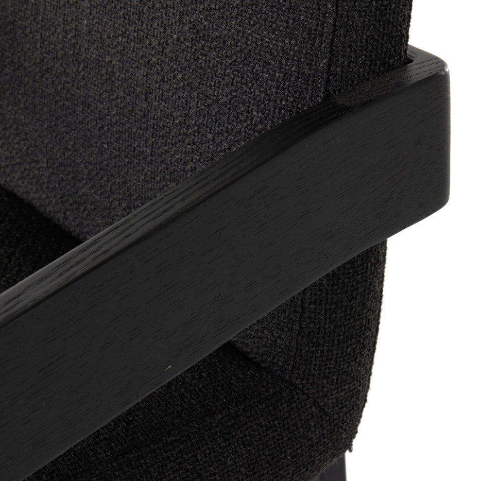 Roxy Dining Armchair Gibson Black, Brushed Ebony Oak