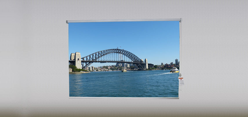 "Sydney Bridge" Artwork, 5' Shade, Partial Sheer, Right