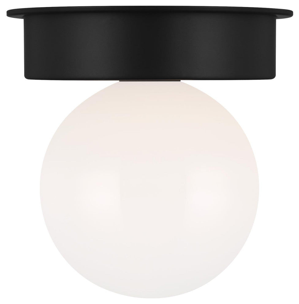 Nodes Large Flush Mount, Midnight Black
