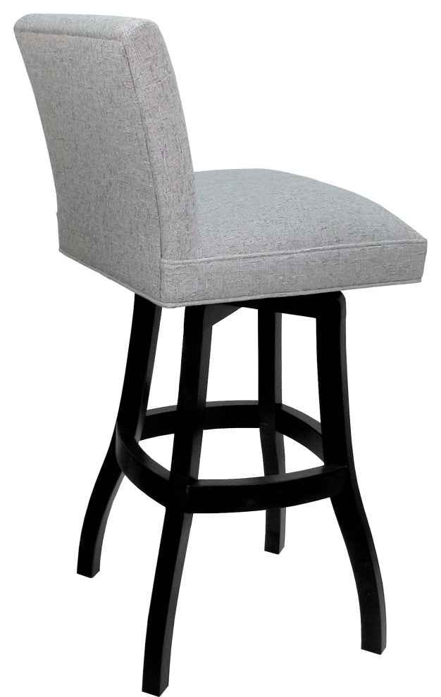 Swivel Wood Counter, Bar or Extra Tall Stool - Sommerville on S-Base, Hemsath Slate - Black, 30"